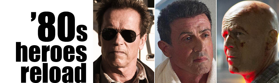 Schwarzenegger, Stallone and Willis take aim at new villains