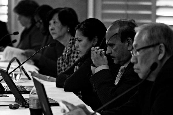 Members of the Medical Board of California meet in Torrance in May. (Liz O. Baylen / Los Angeles Times)