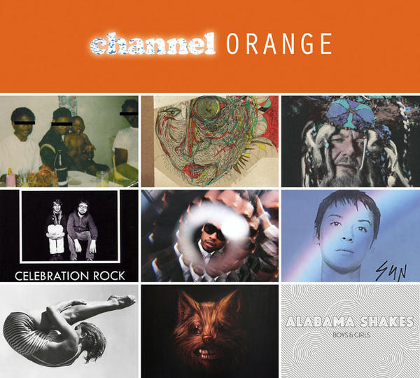 The album covers of the top 10 albums of 2012 as picked by the Los Angeles Times music staff.