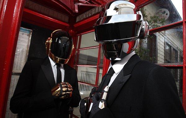 A photo of Daft Punk.