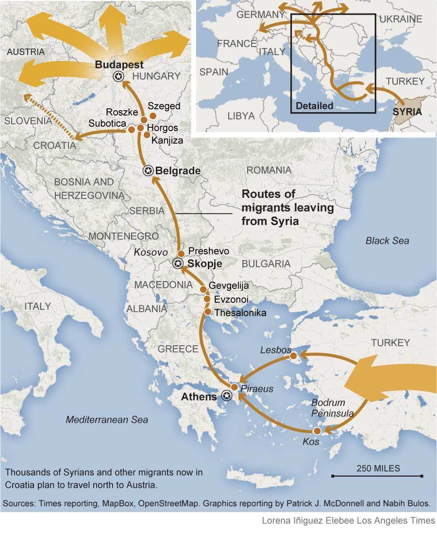 Fleeing Syria A Desperate Migration Los Angeles Times